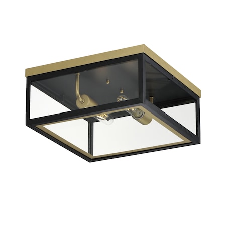 Maxim Lighting Neoclass 2-Light Outdoor Flush Mount 30059CLBKGLD